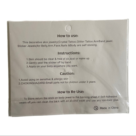 Party Joy Jewelry Face Rhinestone Makeup NWT - Picture 2 of 3